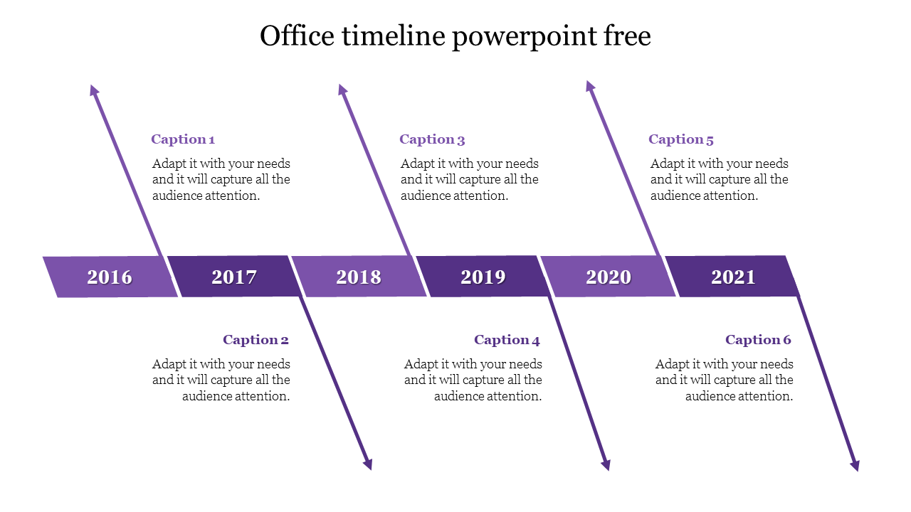 office timeline powerpoint free-Purple